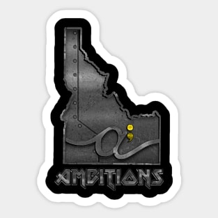 Ambitions Semi Colon Metal Sticker